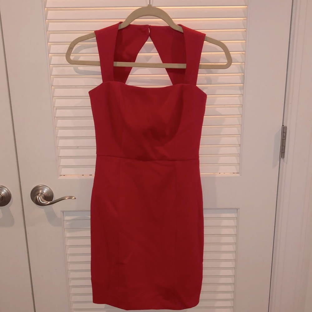 Likely red mini cocktail dress
